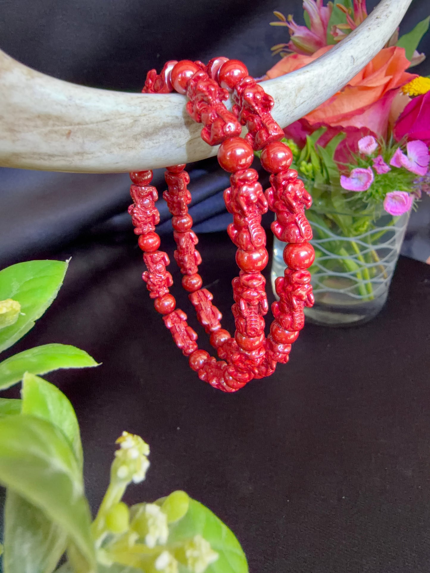 Cinnabar with Pixiu Bracelets