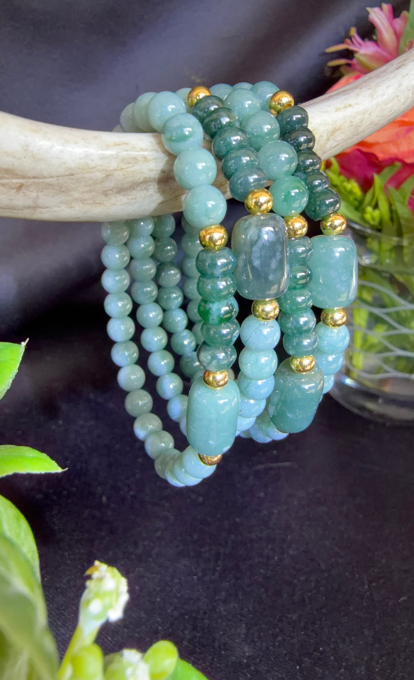 Blue Water Jade Bracelets
