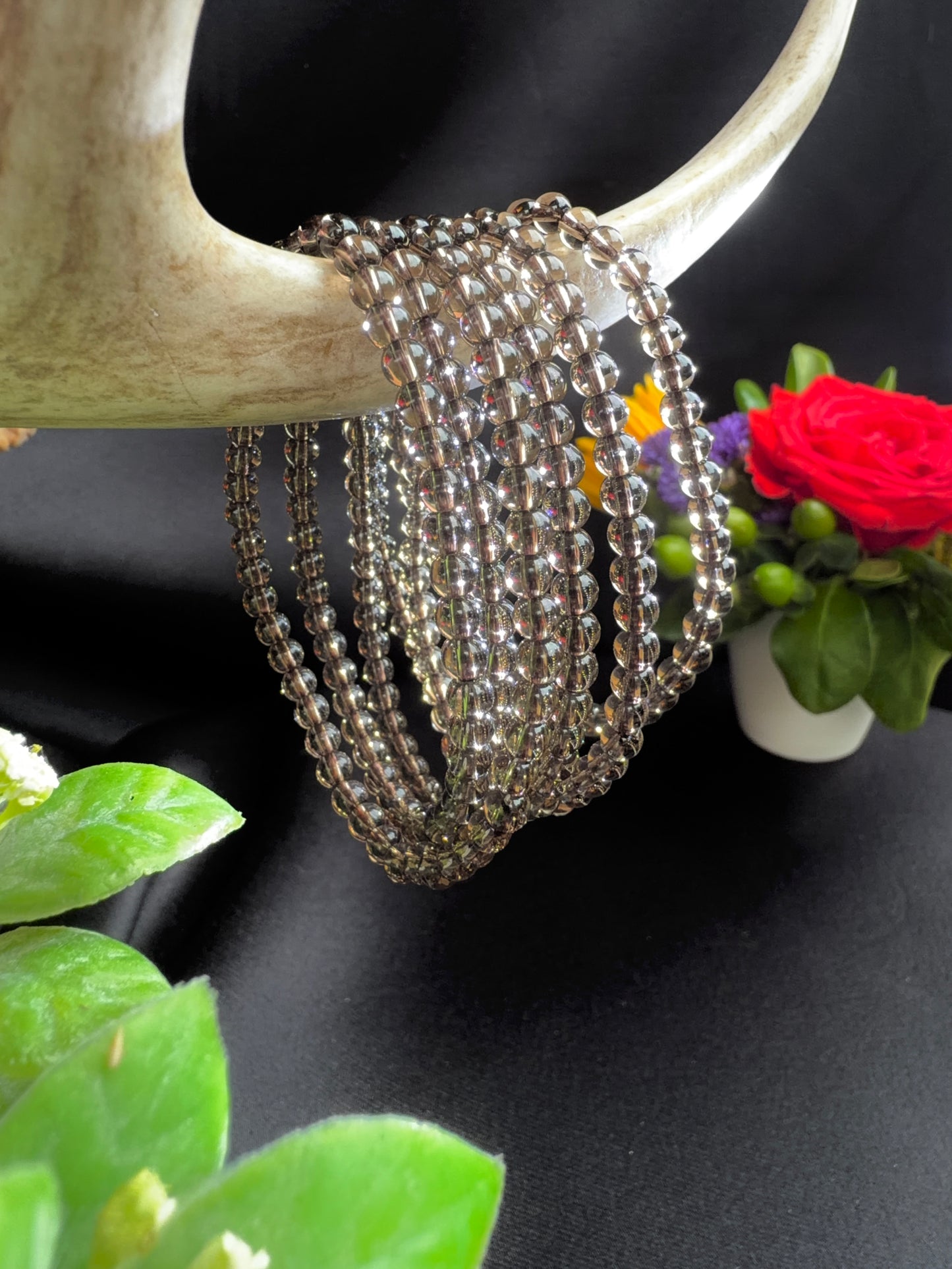 Smokey Quartz Triple Bracelet