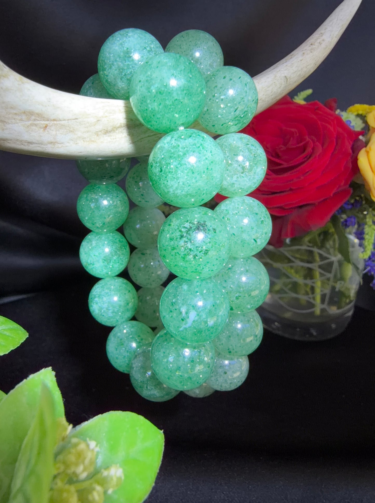Green Strawberry Quartz Bracelets