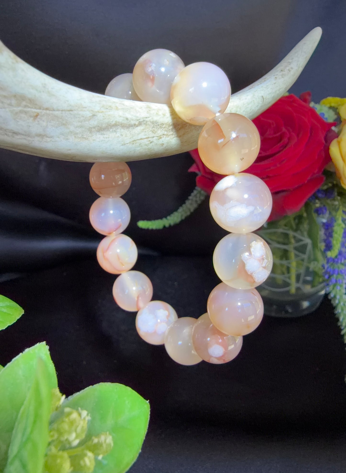 Flower Agate Bracelets