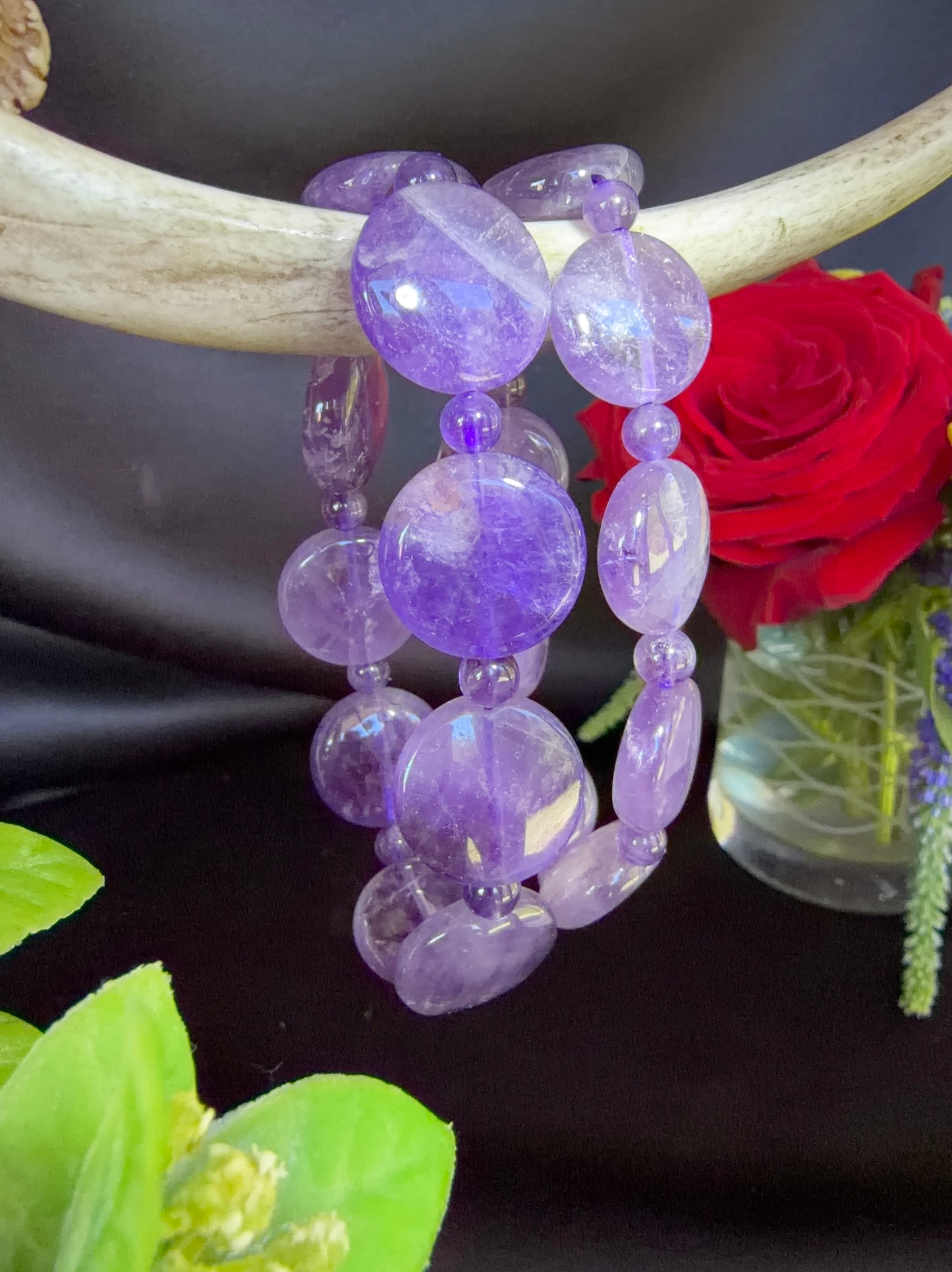 Amethyst Button Bracelets