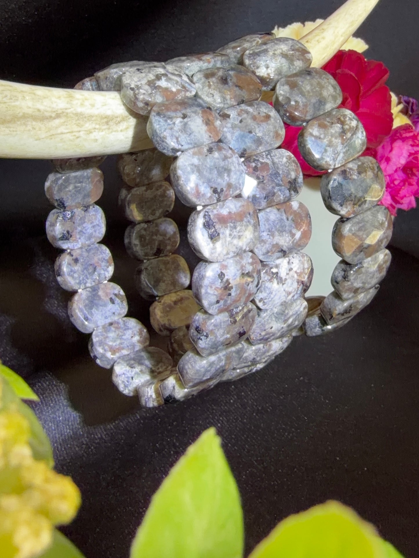 Yooperlite Faceted Soft Bangle Bracelets