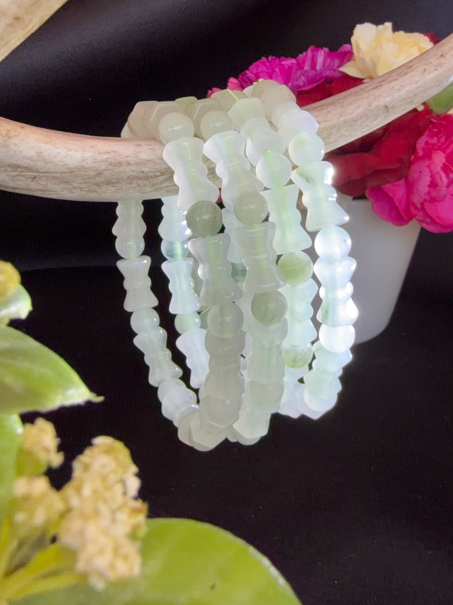 Icy Jade Bamboo Bracelets