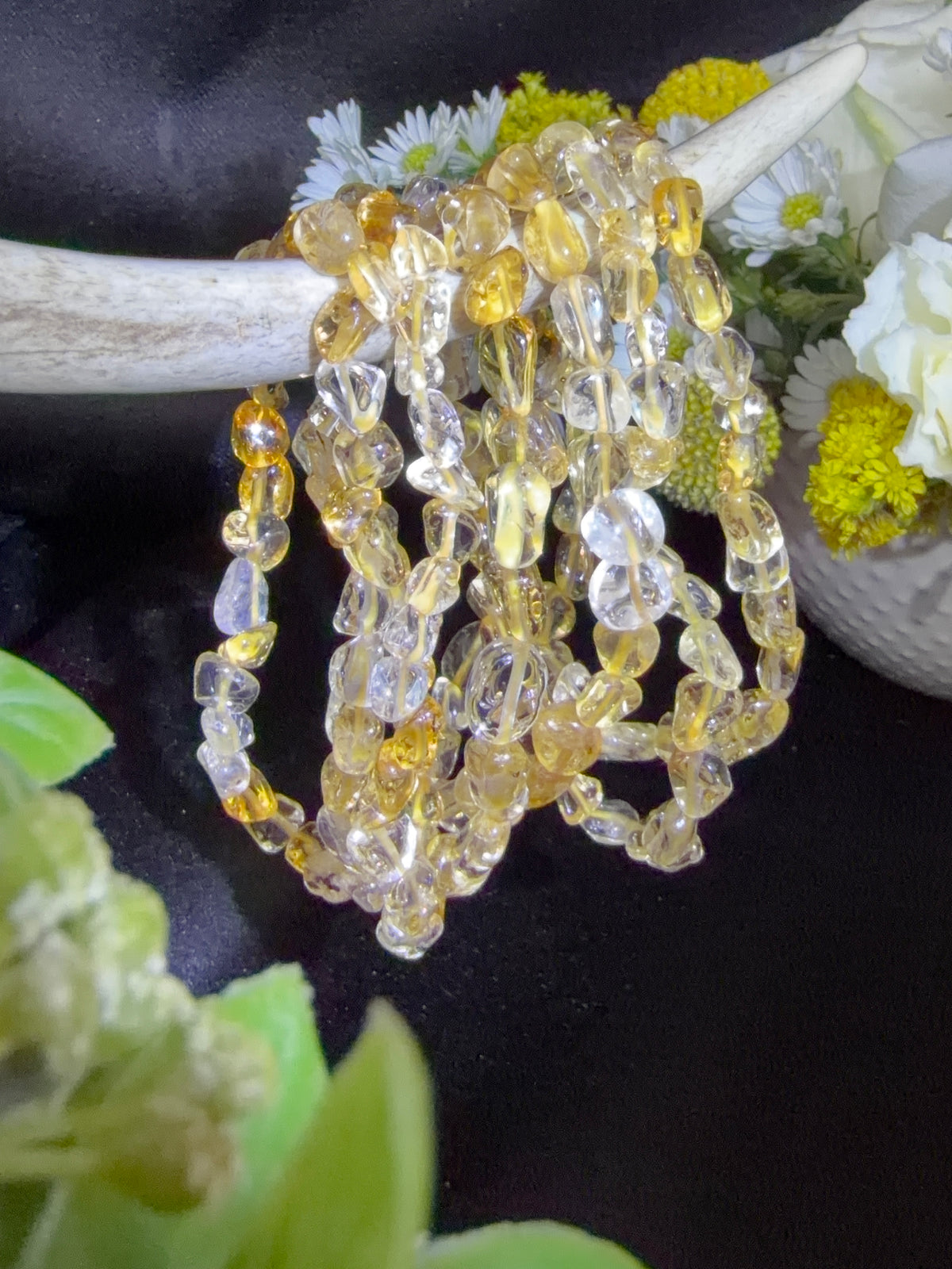 Citrine Pebble Bracelets