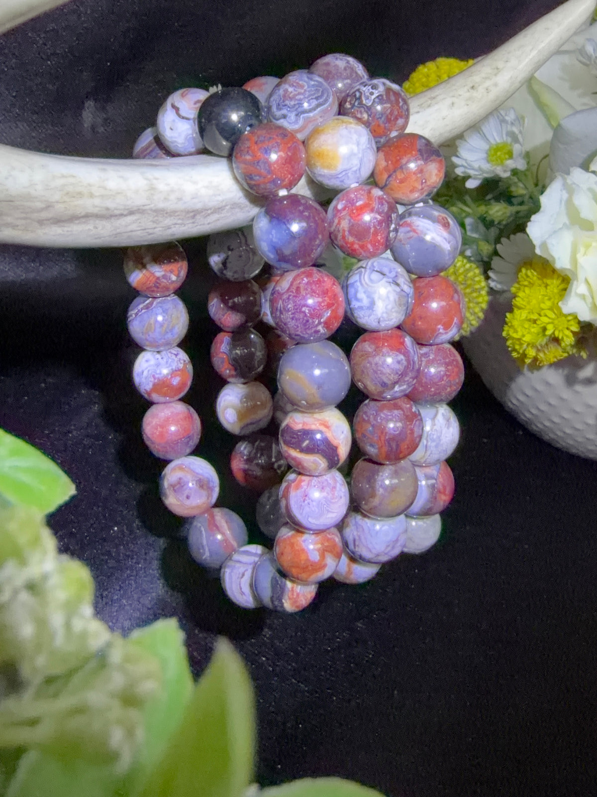 Mexican Crazy Lace Agate Bracelets