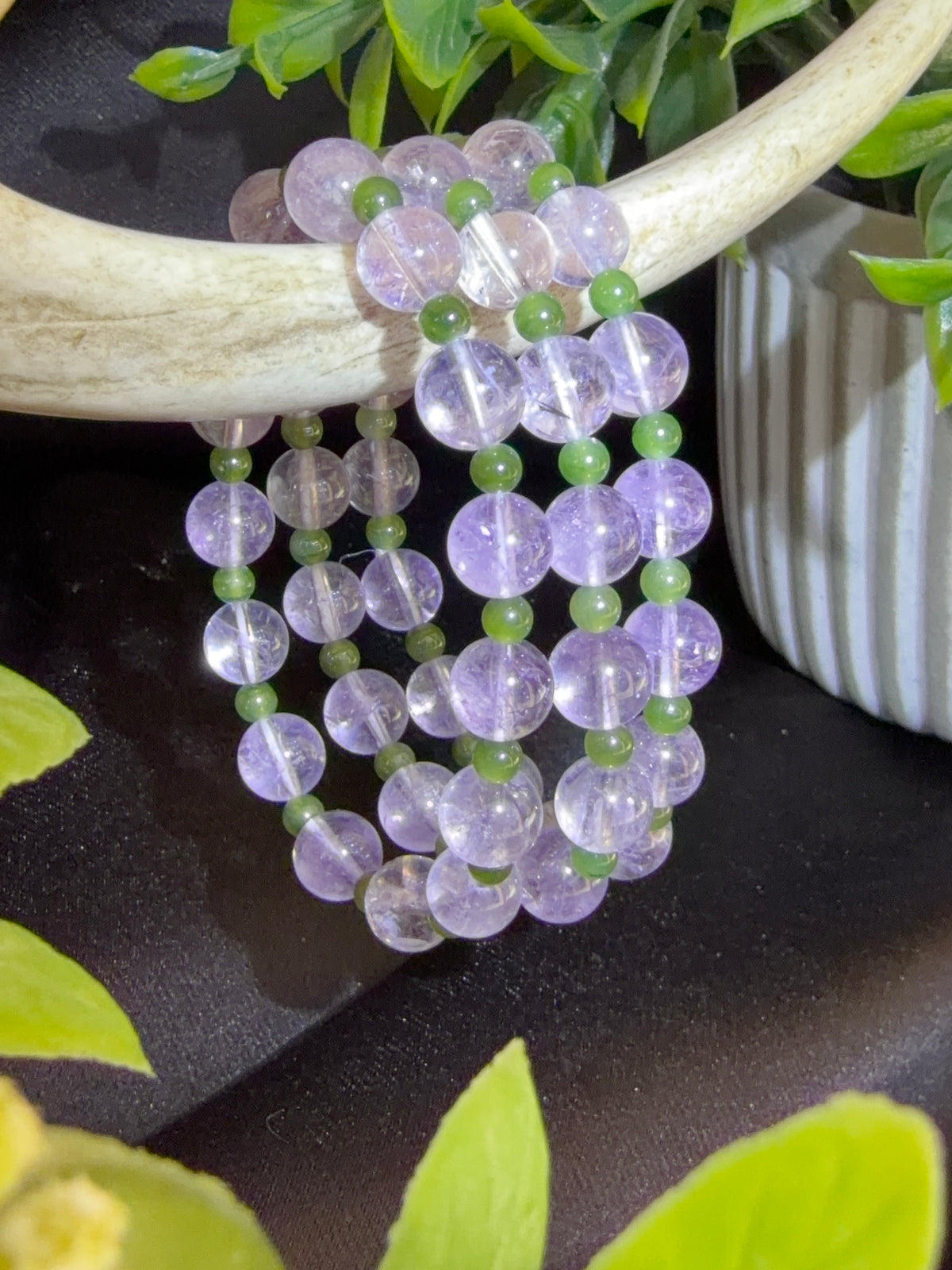 Bolivian Amethyst with Green Aventurine Braclets