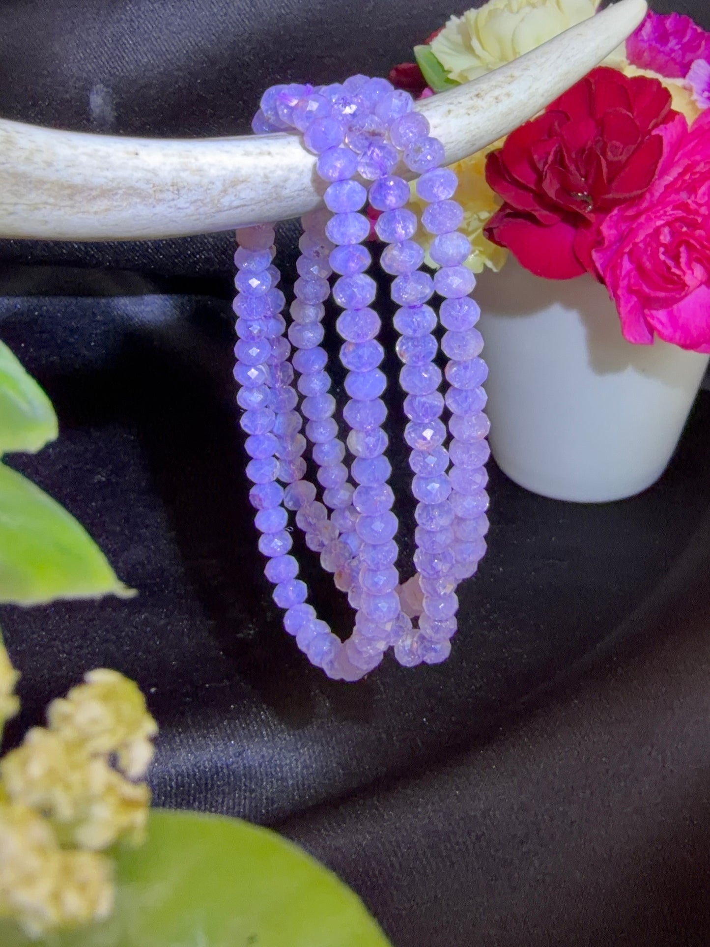 Lavender Moon Quartz Faceted Bracelets