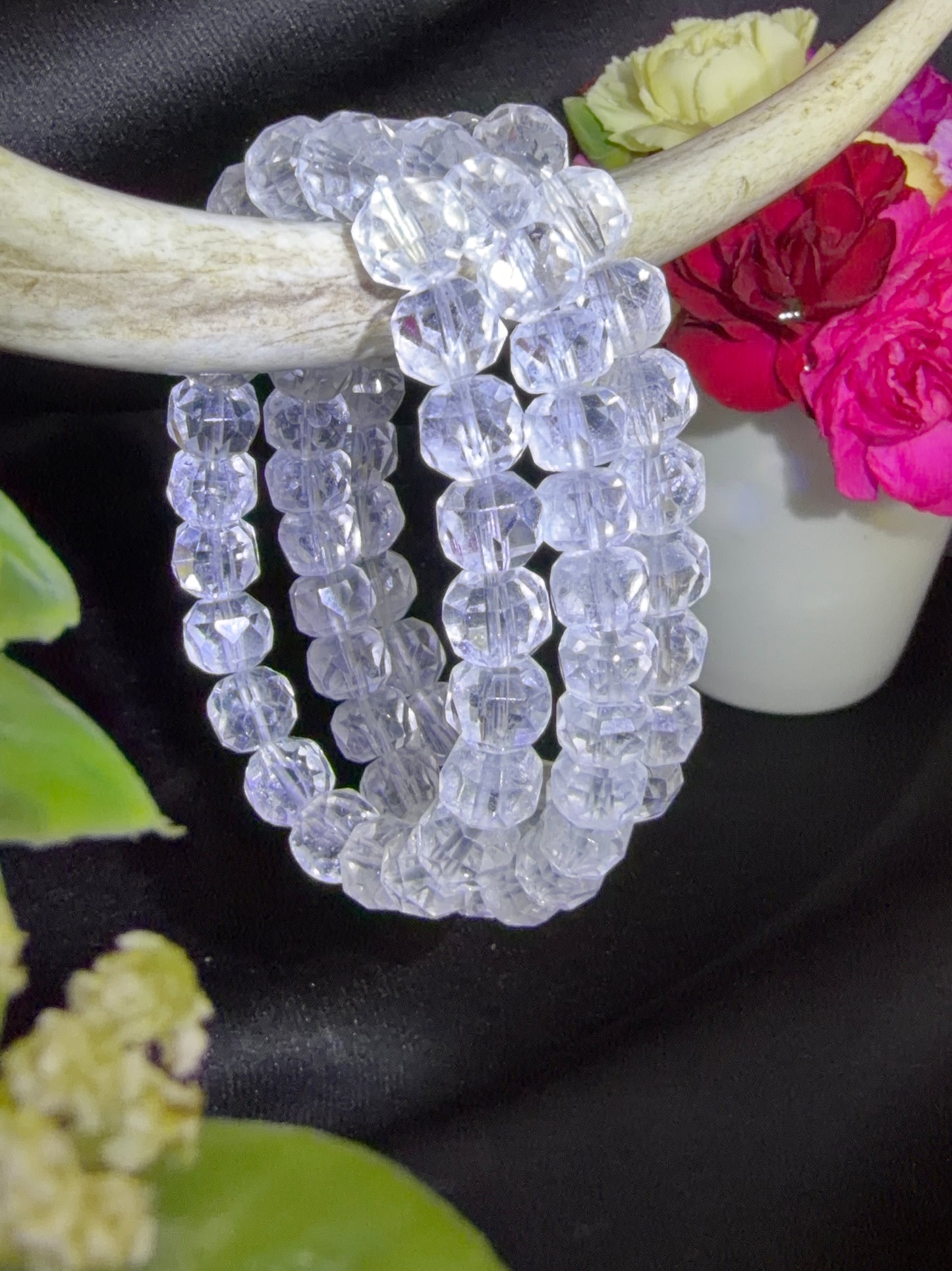 Faceted Clear Quartz Bracelets