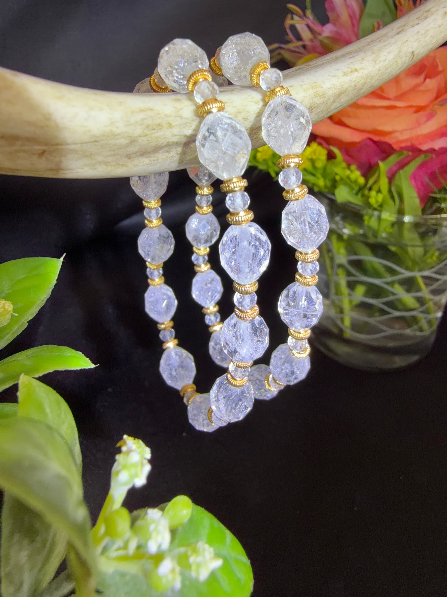 Faceted Clear Quartz Bracelets