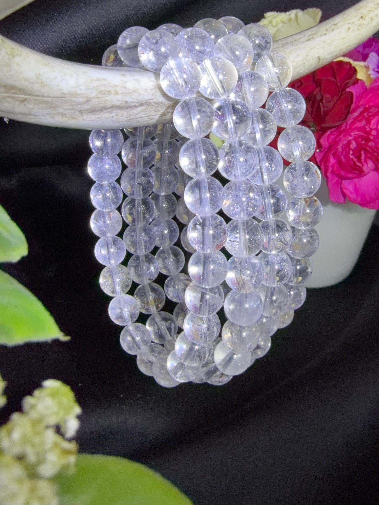 Clear Quartz Triple Bracelets