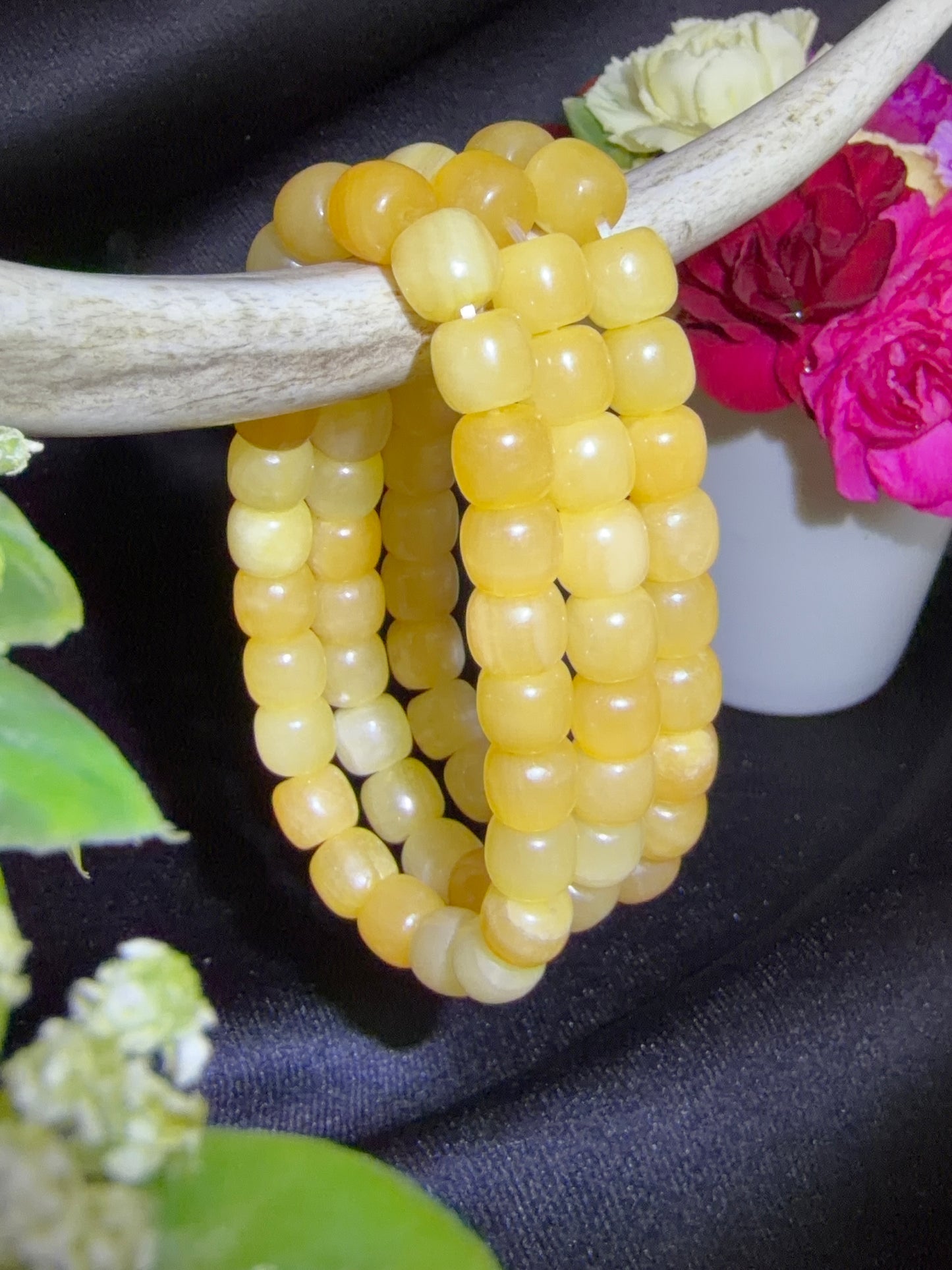 Honey Calcite Abacus Bracelets
