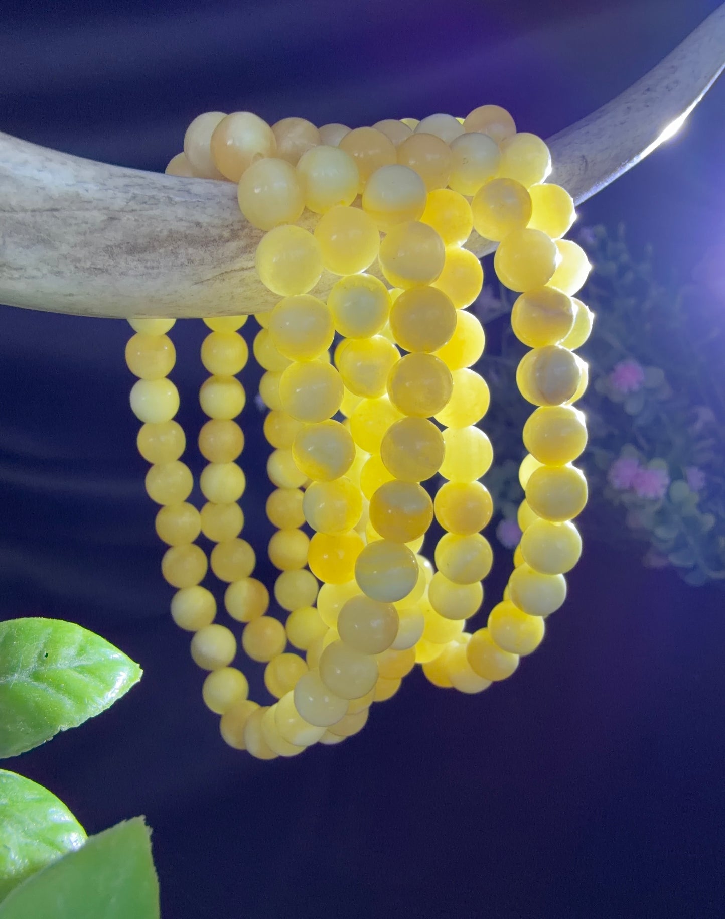 Honey Calcite Triple Bracelets