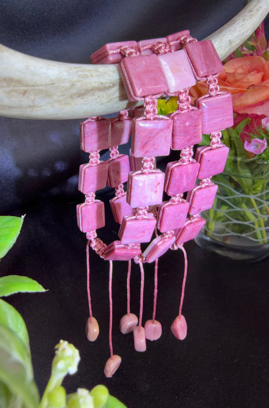 Pink Petrified Wood Bracelets