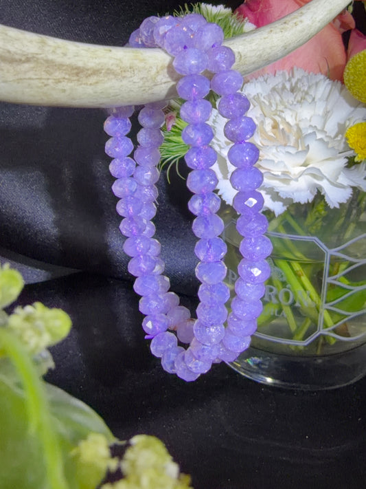 Faceted Lavender Moon Quartz Bracelets