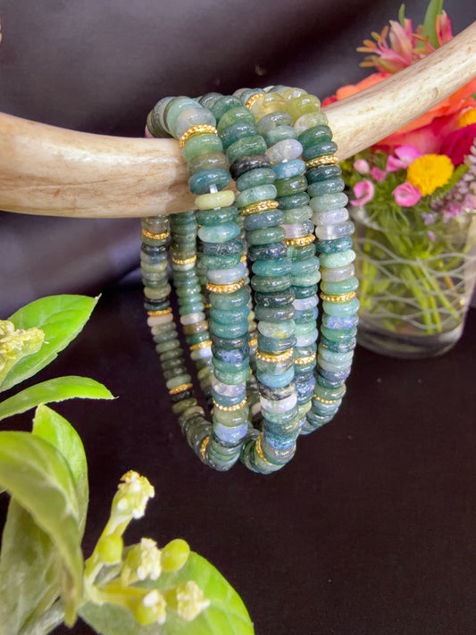 Green Moss Agate Bracelets
