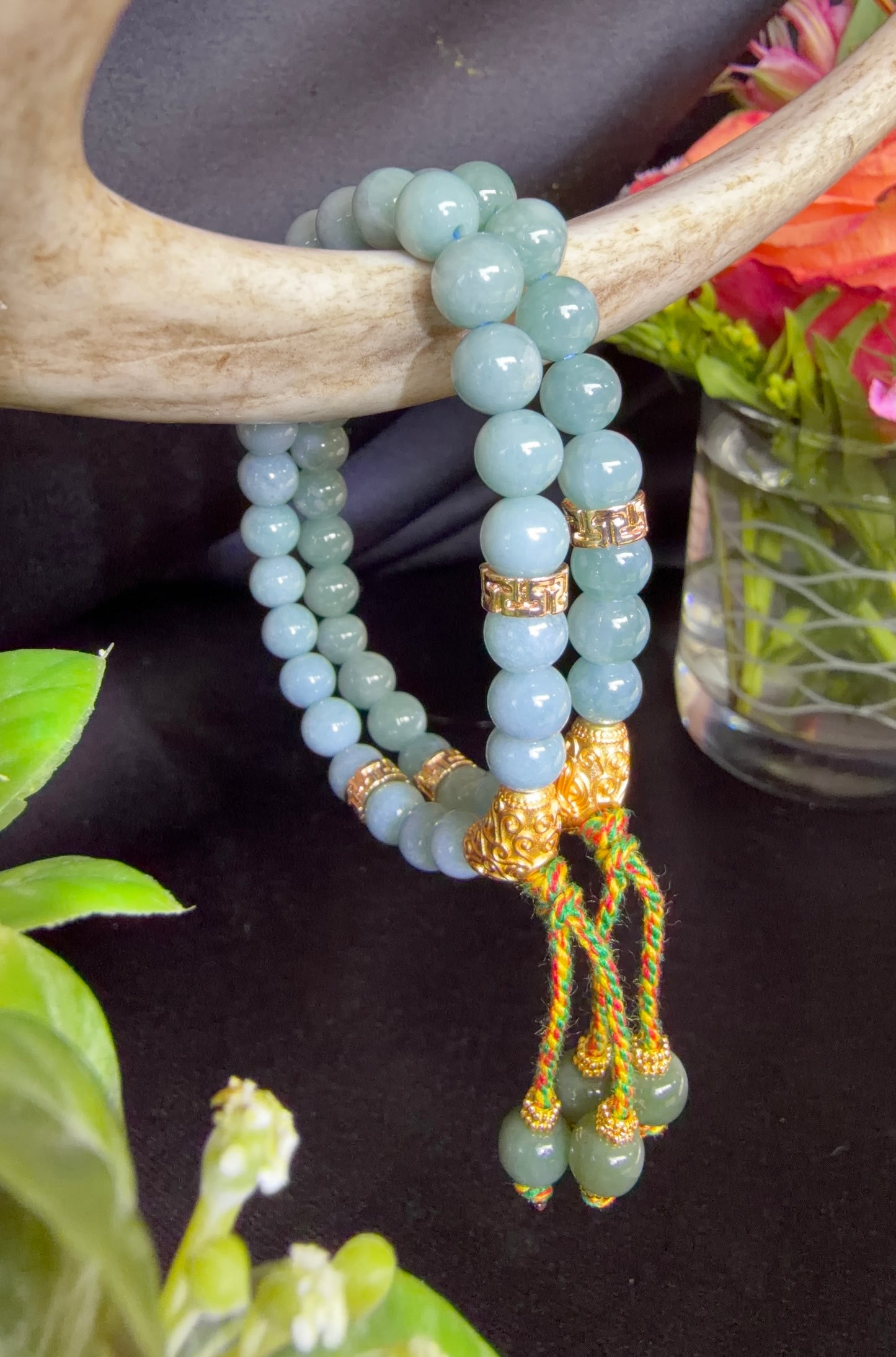 Blue Water Jade with Copper Fox