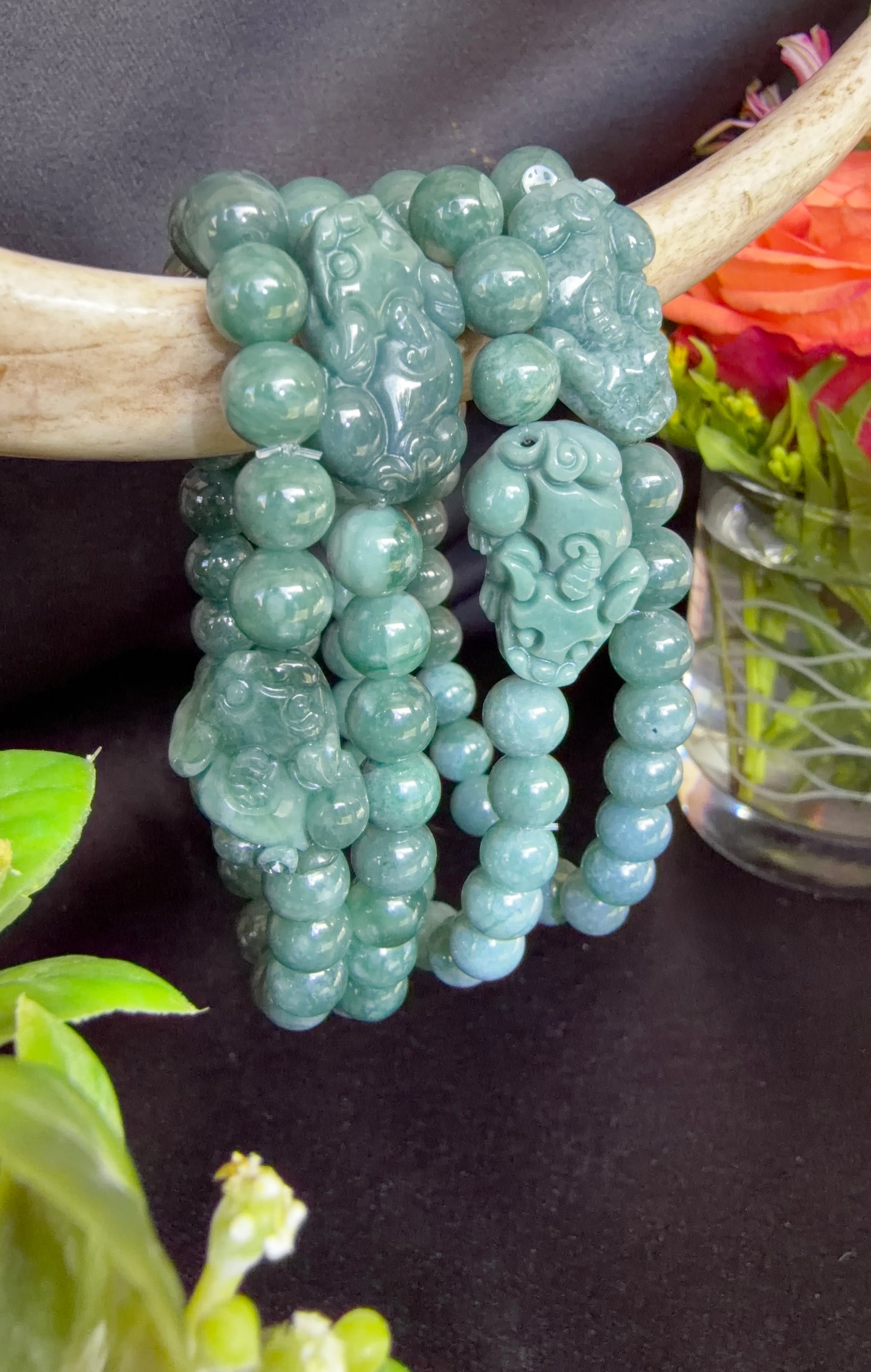 Blue Water Jade with Pixiu Bracelets