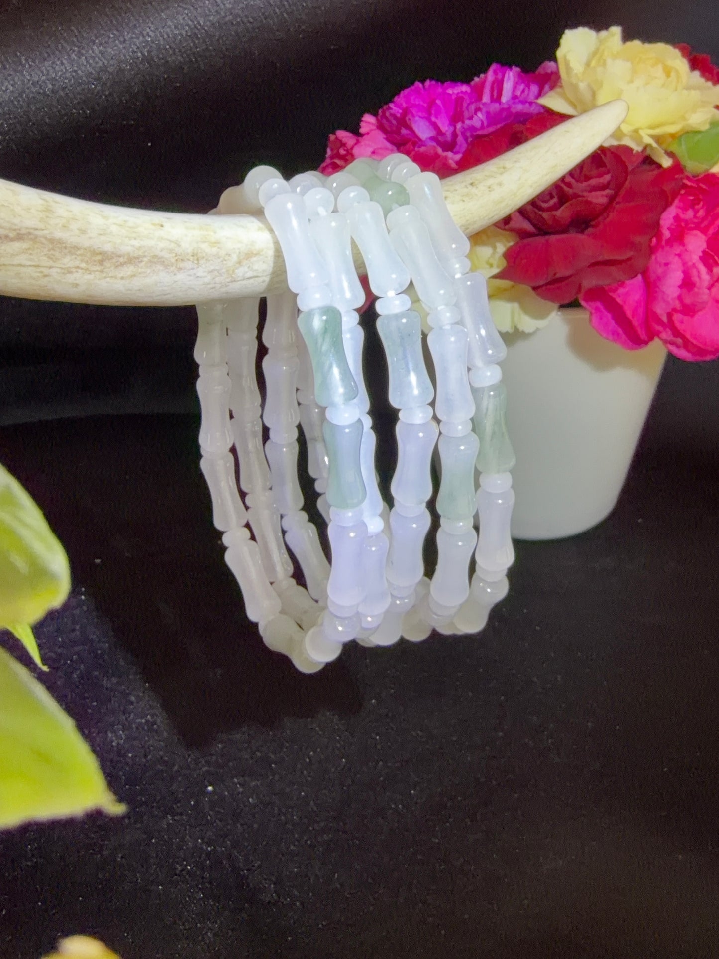 Icy Jade Bamboo Bracelets