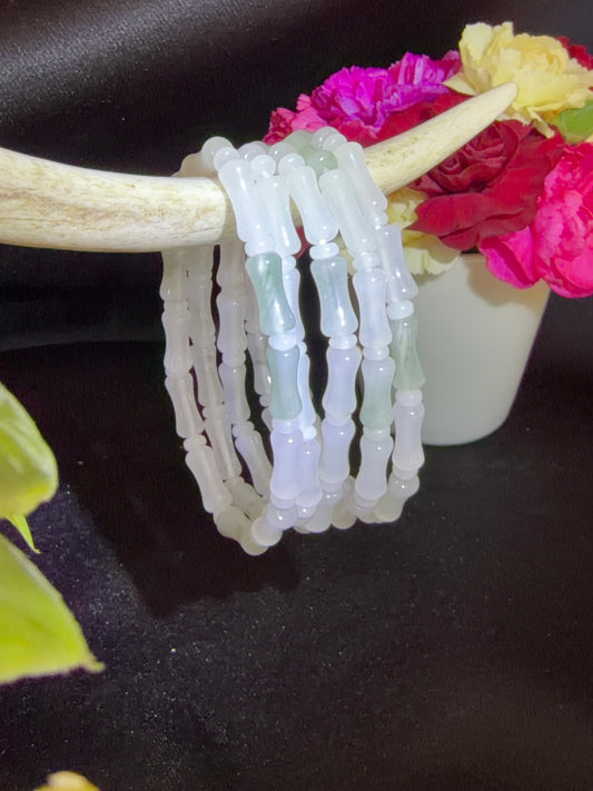 Icy Jade Bamboo Bracelets