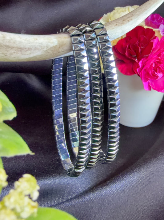 Hematite Bow tie Bracelets