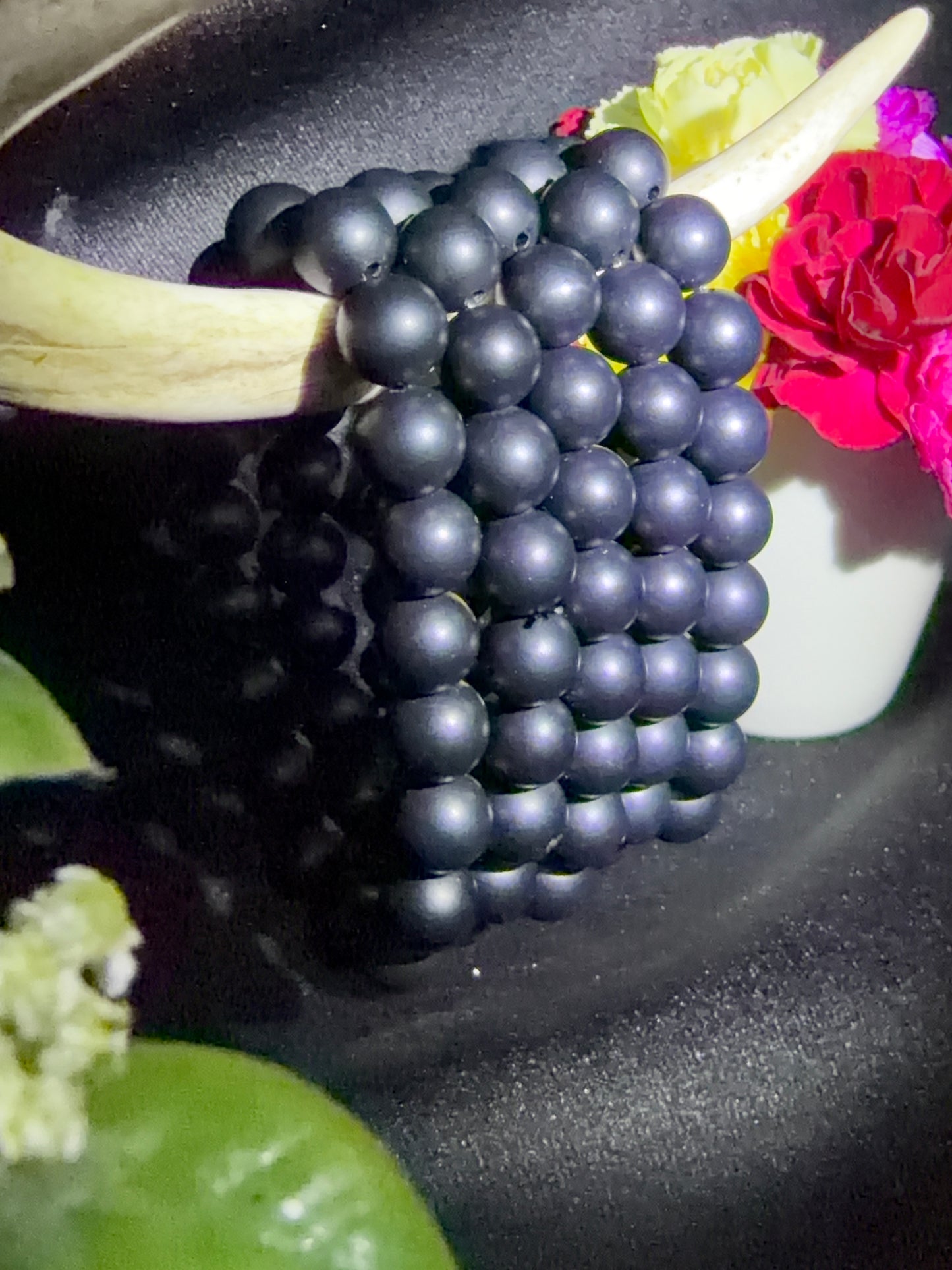 Matte Obsidian Bracelets