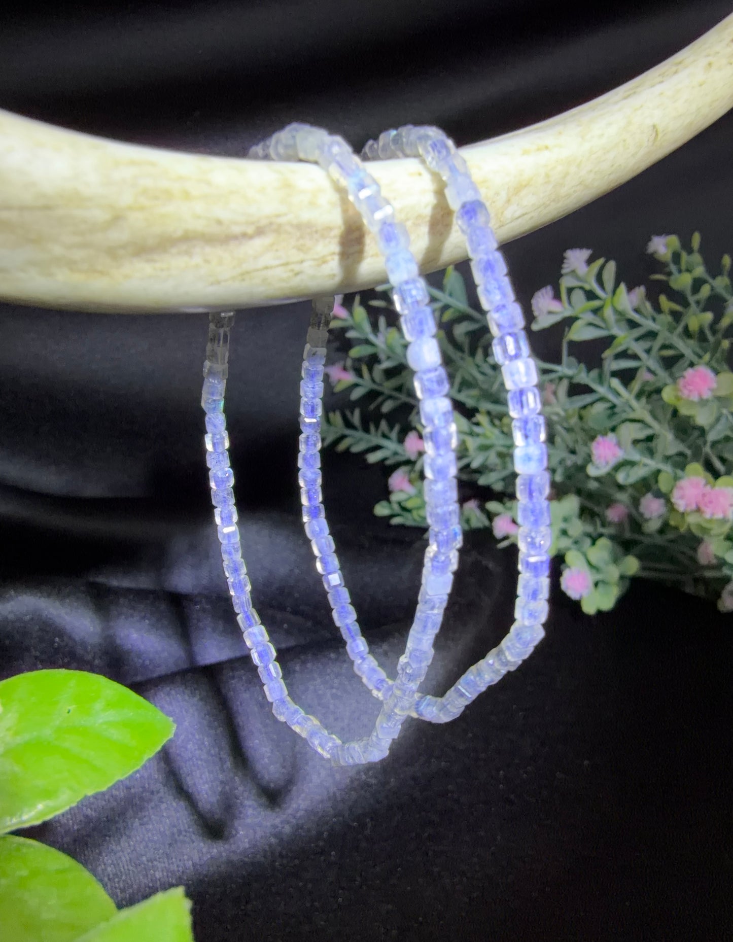 Labradorite Square Bead Bracelets