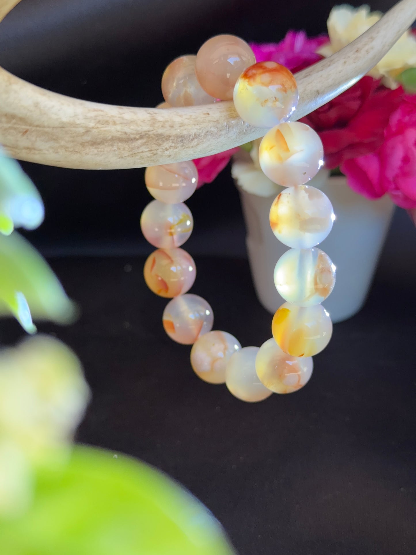Flower Agate Bracelet