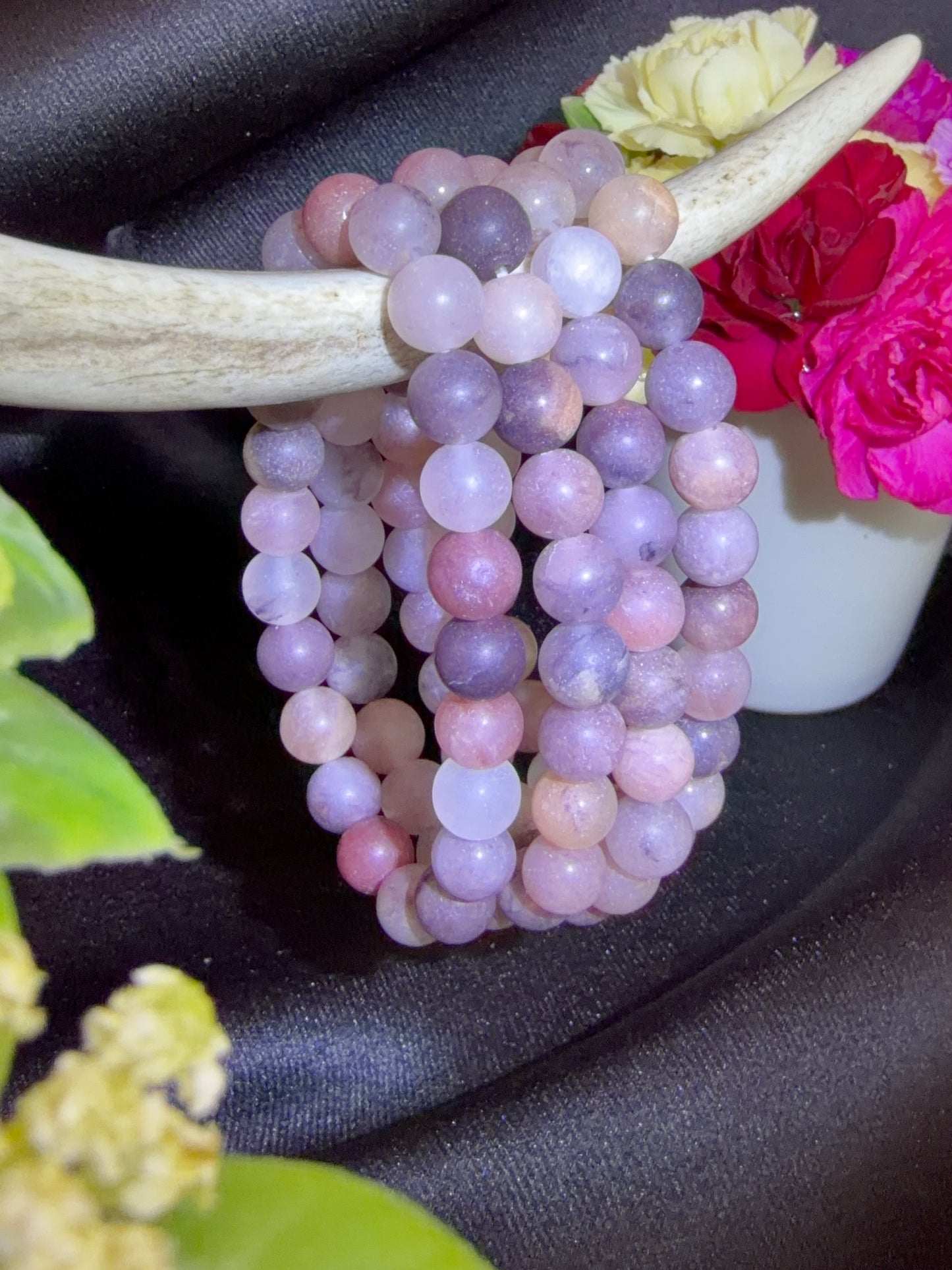 Matte Violet Agate Bracelets