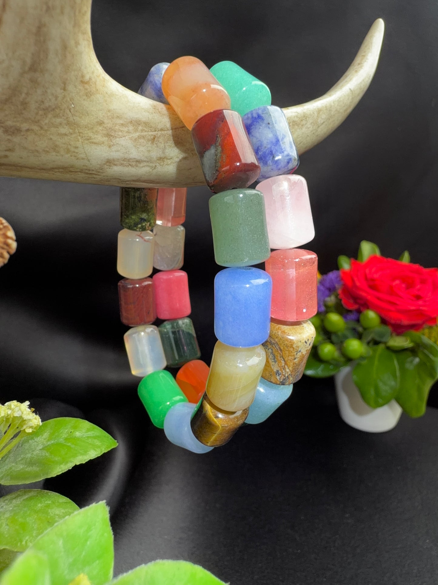 Mixed Barrel Bead Bracelet