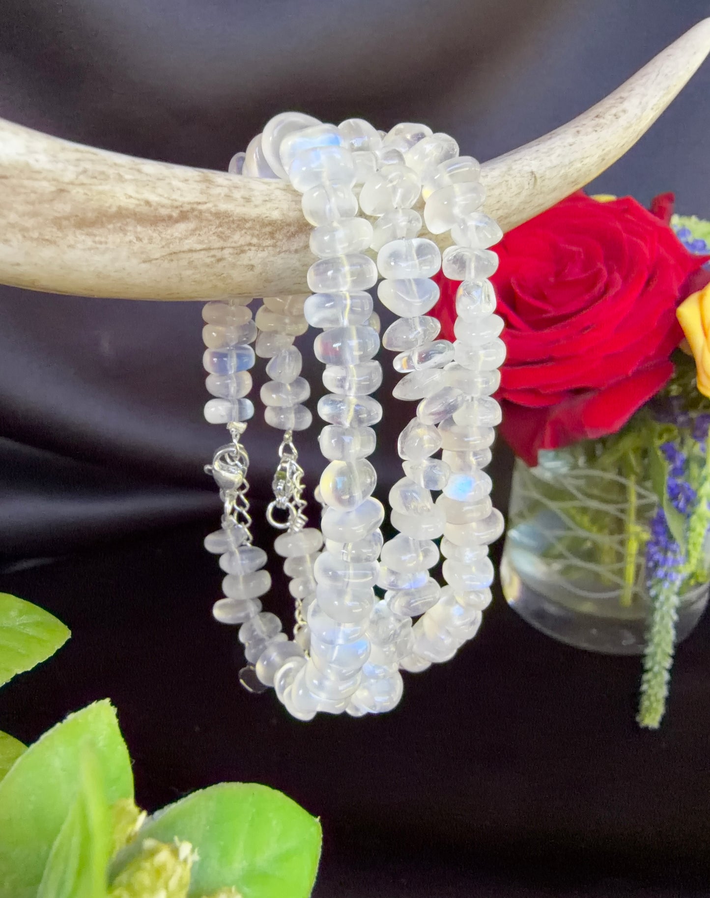 Blue Moonstone Bracelets with Clasp