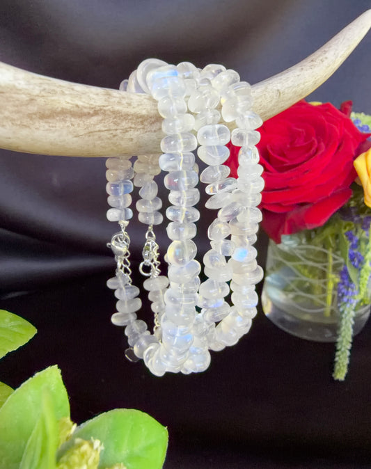 Blue Moonstone Bracelets with Clasp
