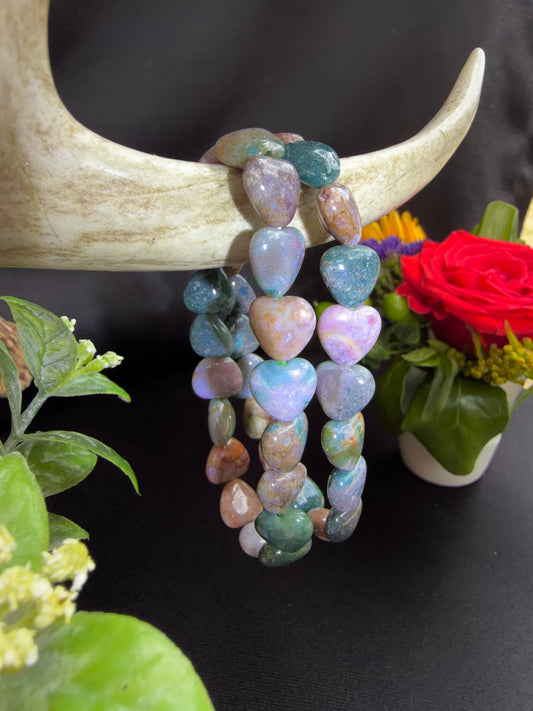 Sea Jasper Heart Bracelets