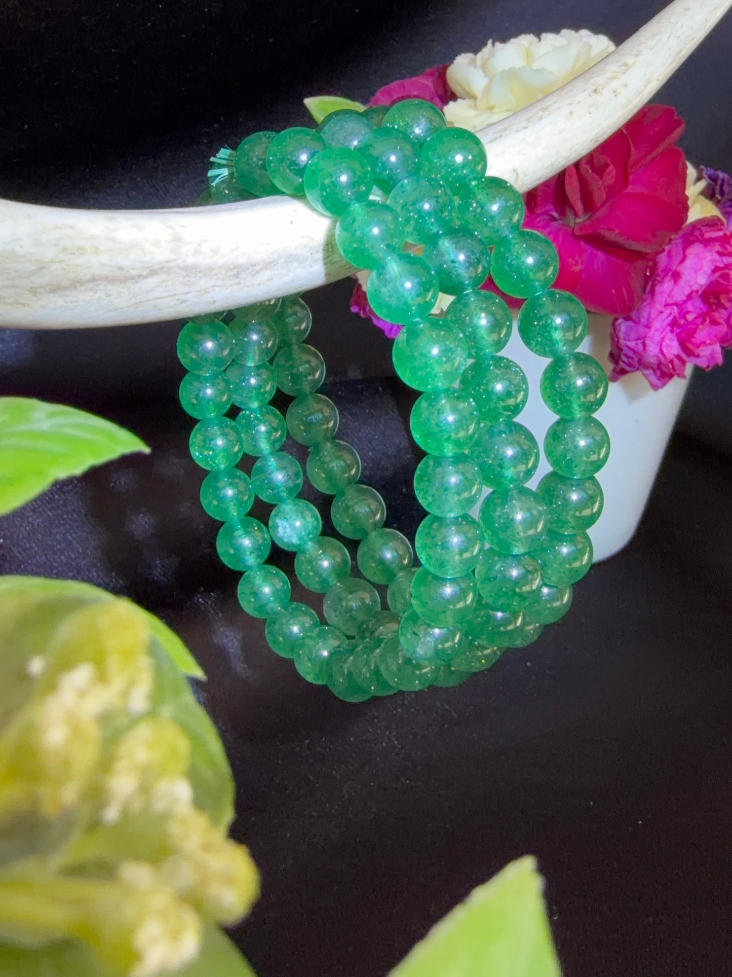 Green Strawberry Quartz Bracelets