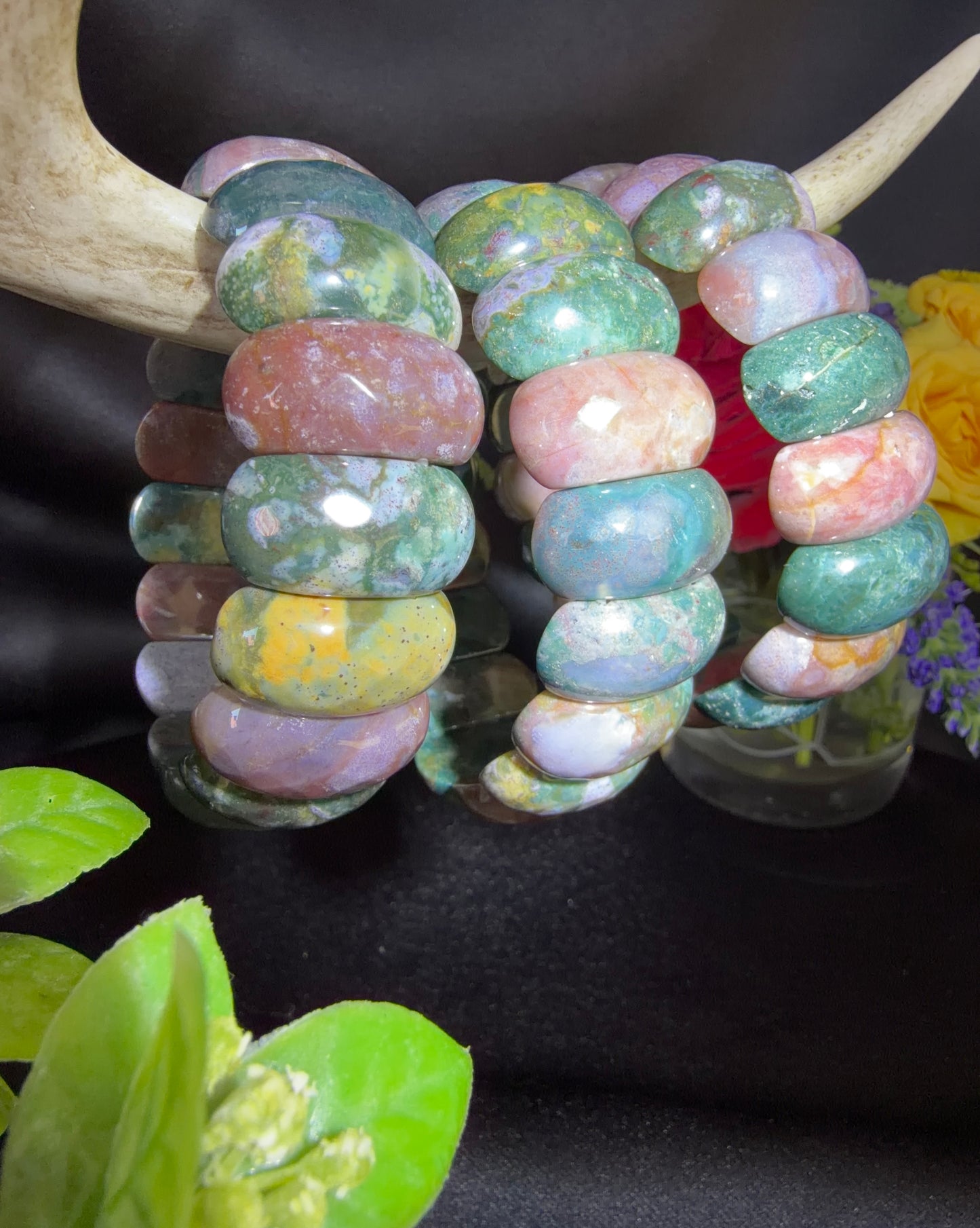 Sea Jasper Soft Bangle Bracelets