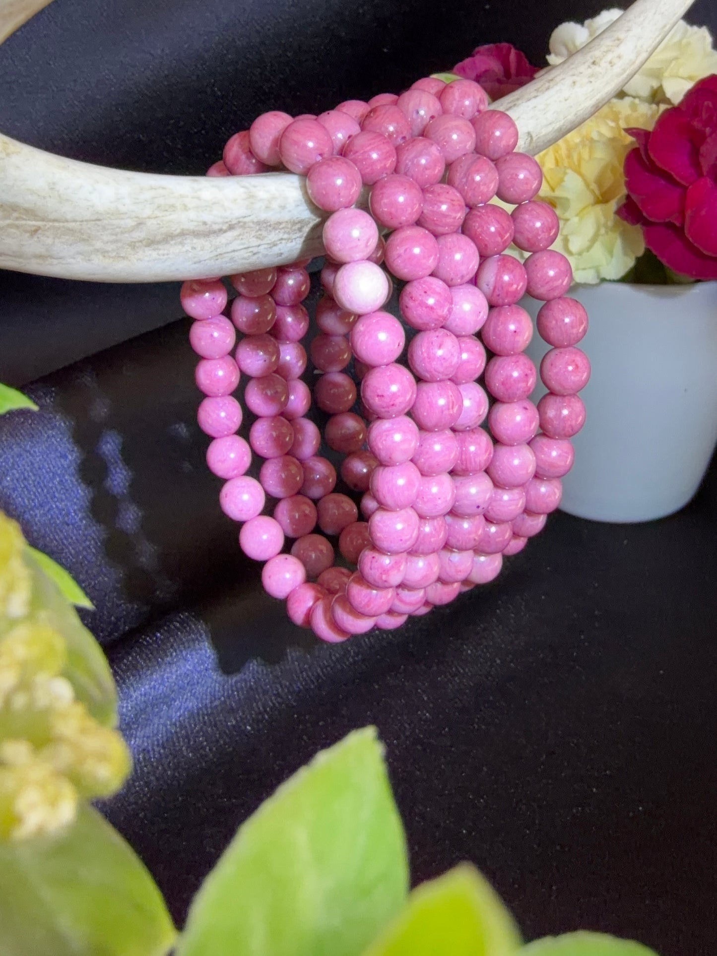 Pink Petrified Wood Bracelets