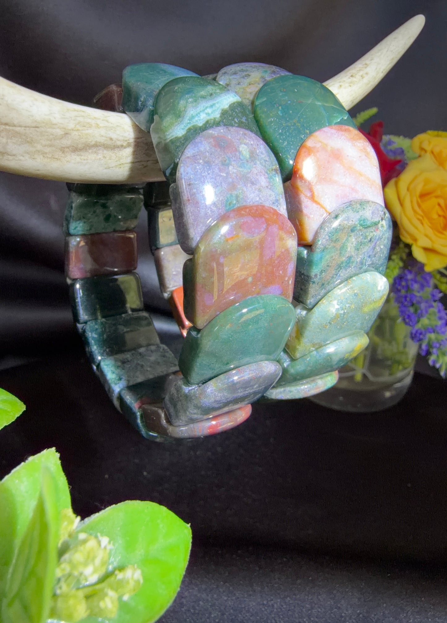 Sea Jasper Dragonscale Bracelets