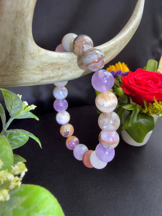 Amethyst Lace Agate Bracelet