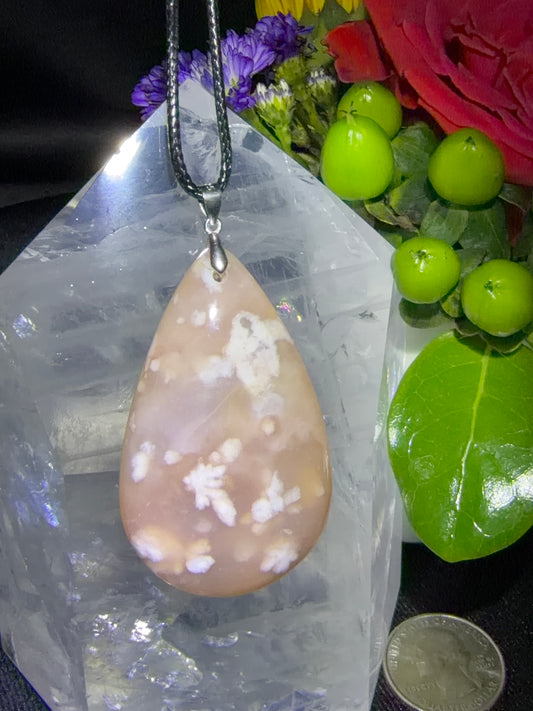 Flower Agate Pendant B