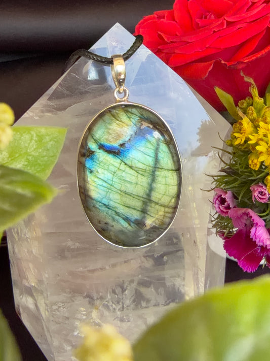 Labradorite Pendant 925 Silver