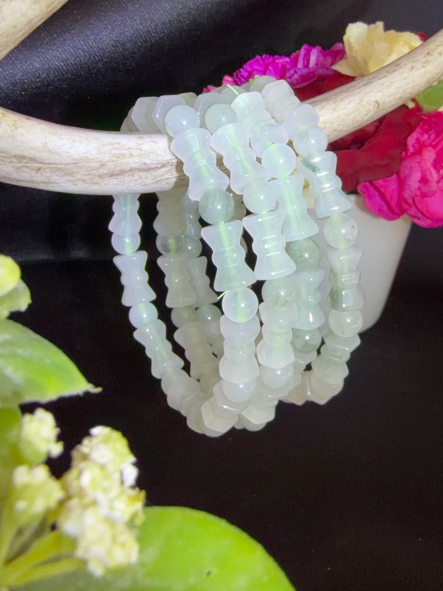 Icy Jade Bamboo Bracelets