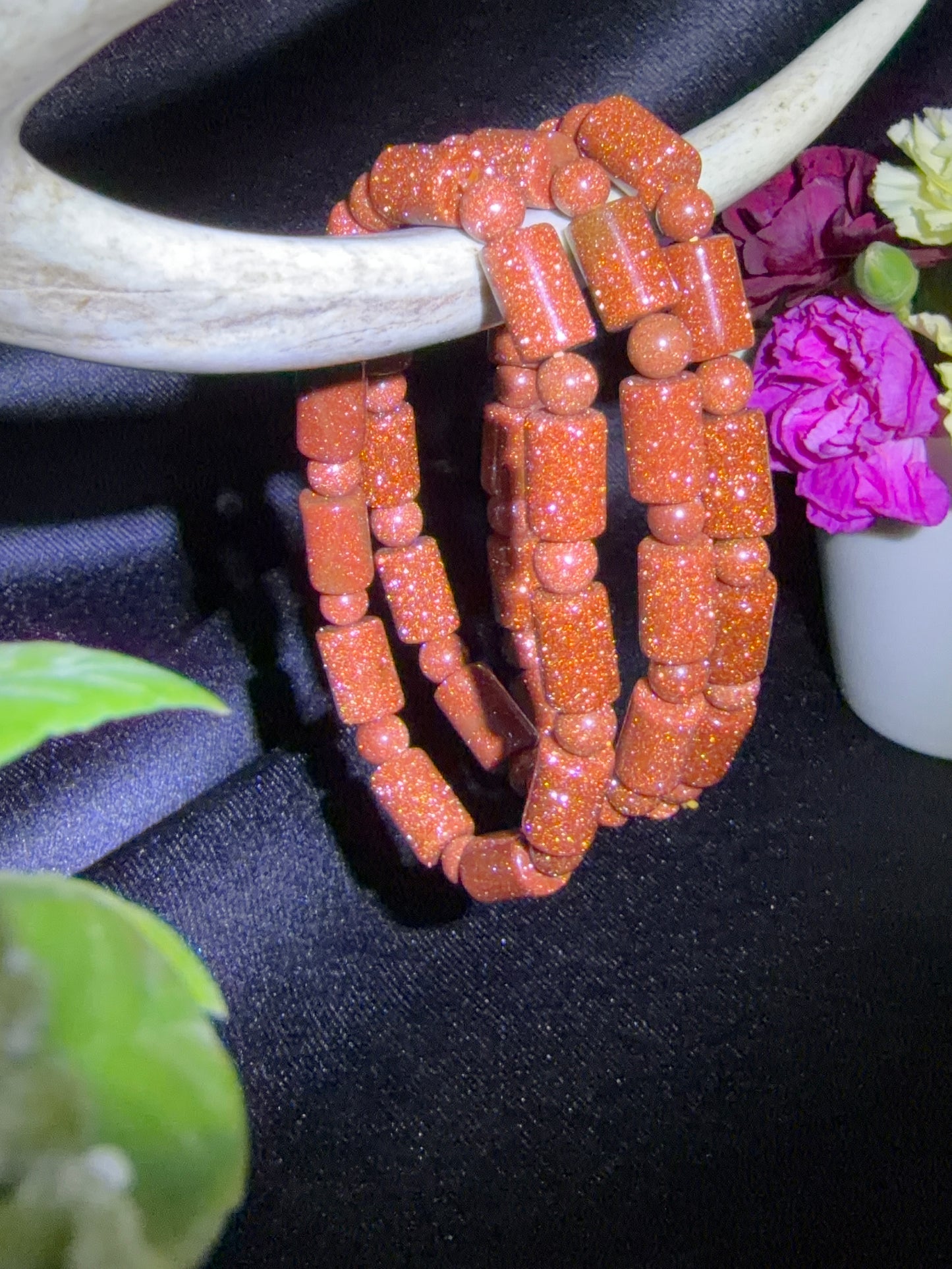 Orange Sandstone Bracelets
