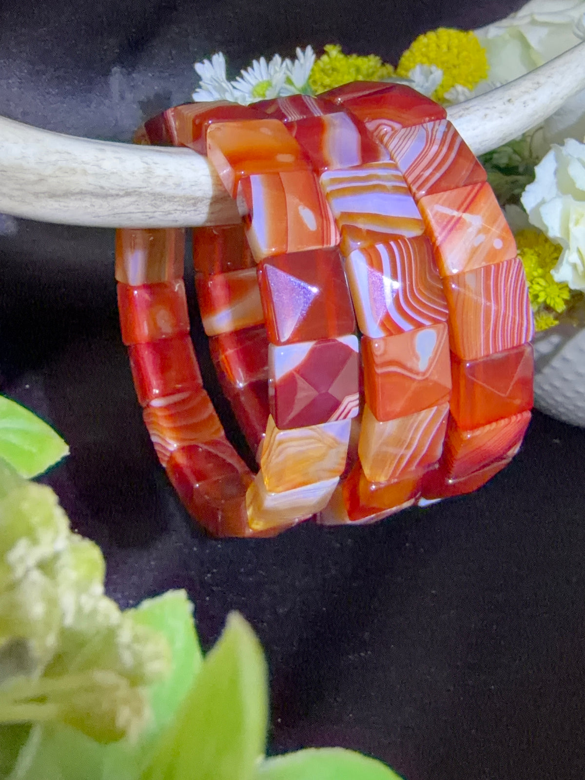 Carnelian Soft Bangle Bracelets