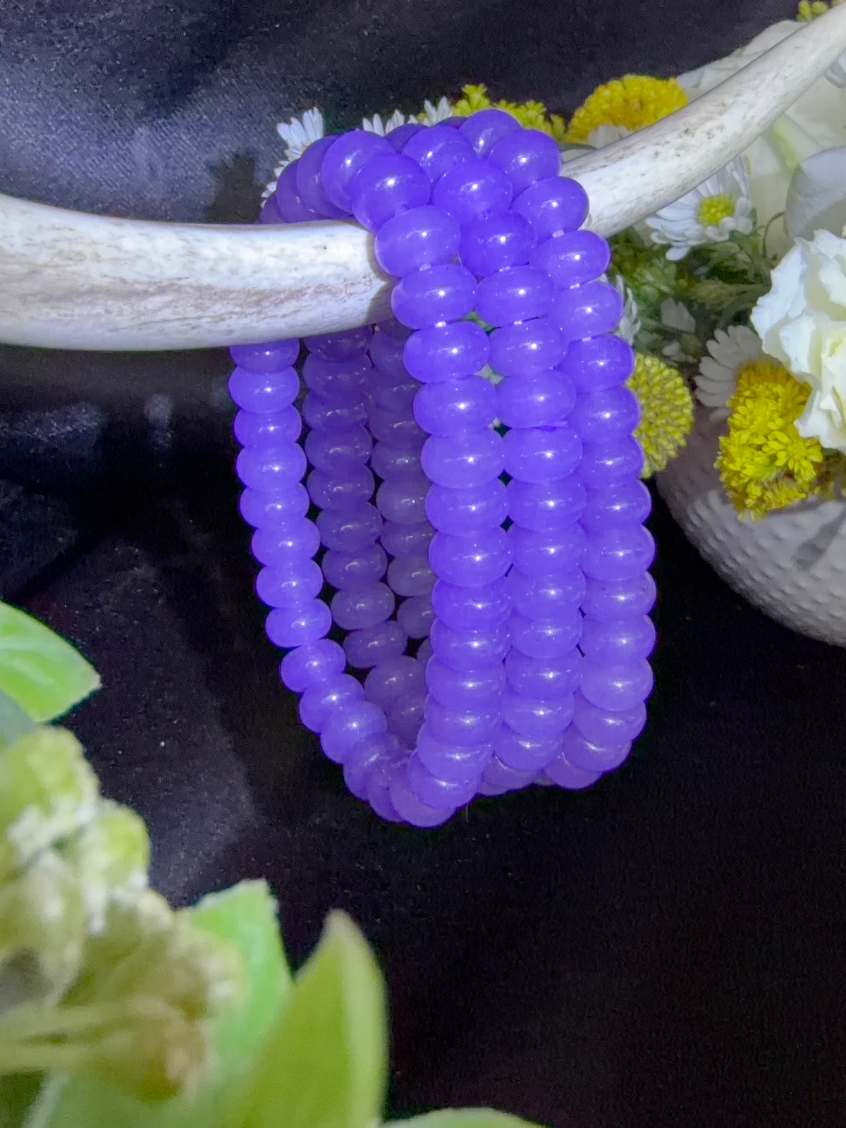 Purple  Chalcedony (dyed) Bracelets