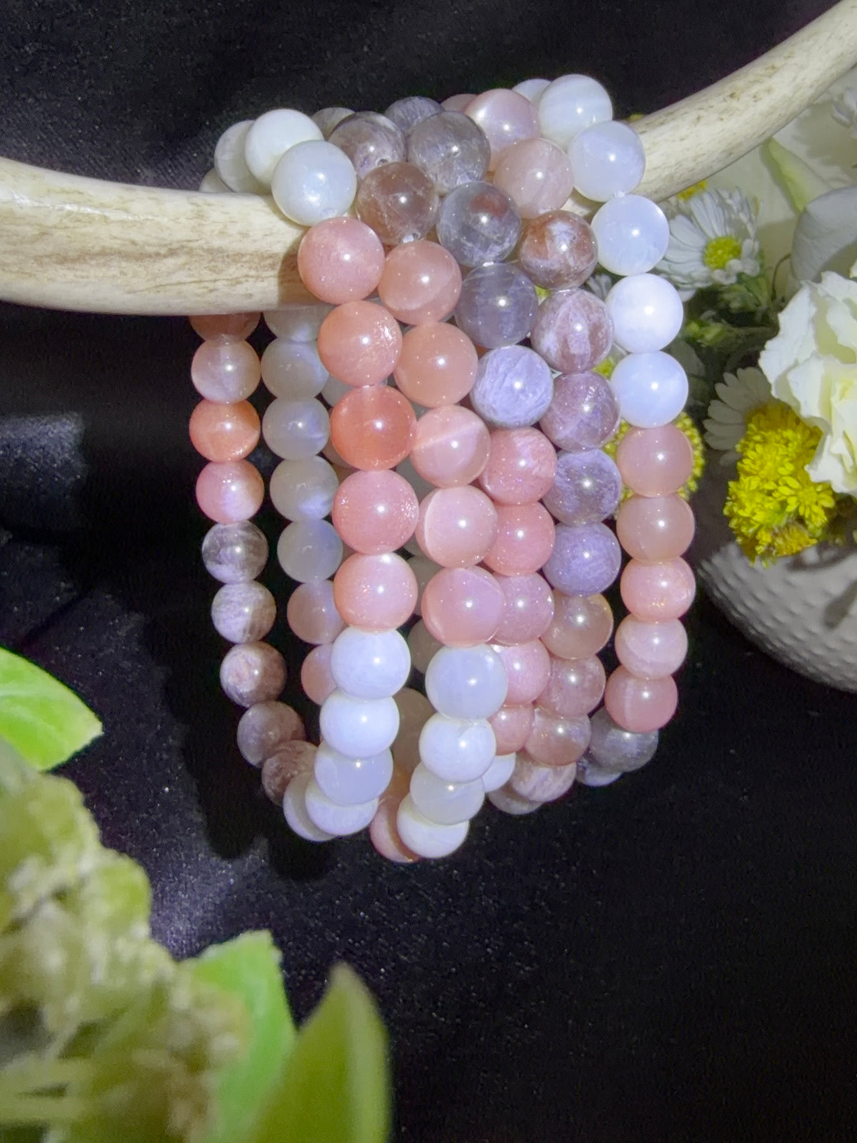 Multi-Colored Moonstone Gradient Bracelets