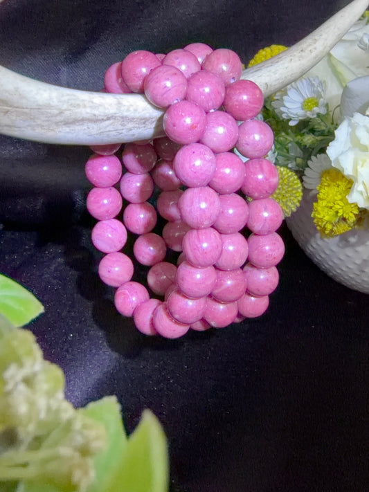 Pink Petrified Wood Bracelets