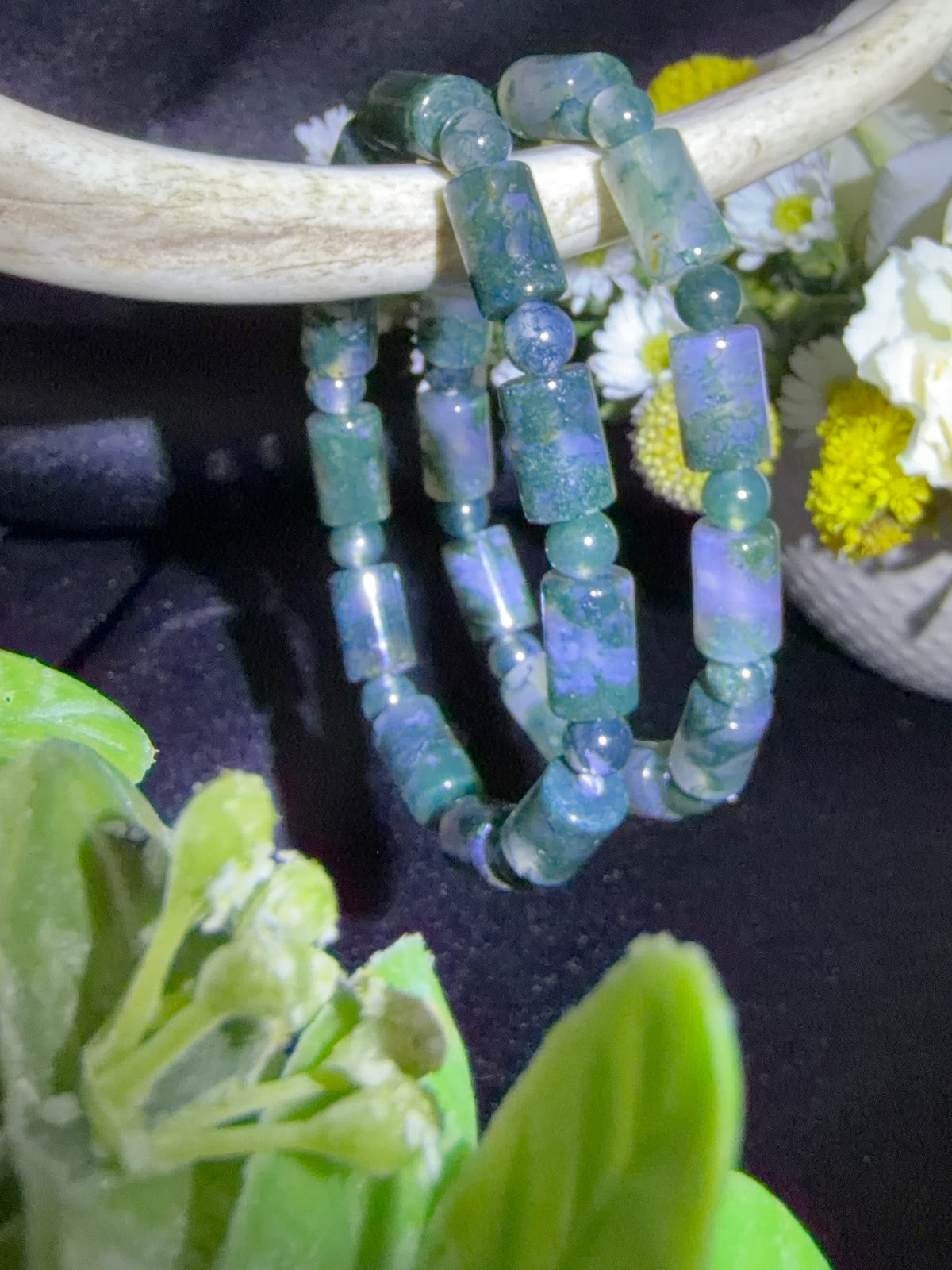 Moss Agate Bracelets