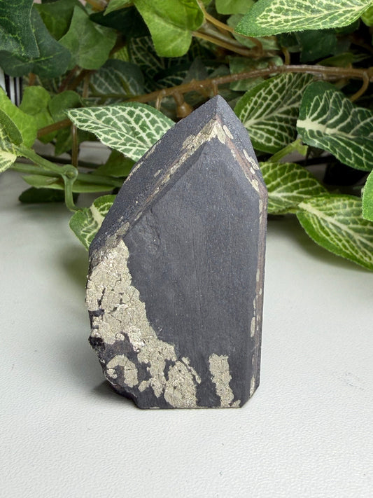 Shungite with Pyrite Tower E