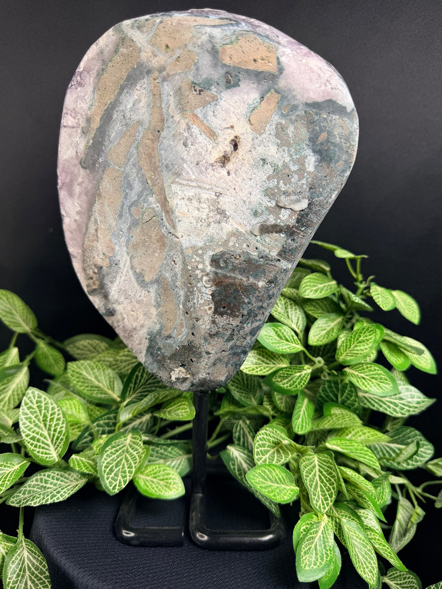 Amethyst on custom stand