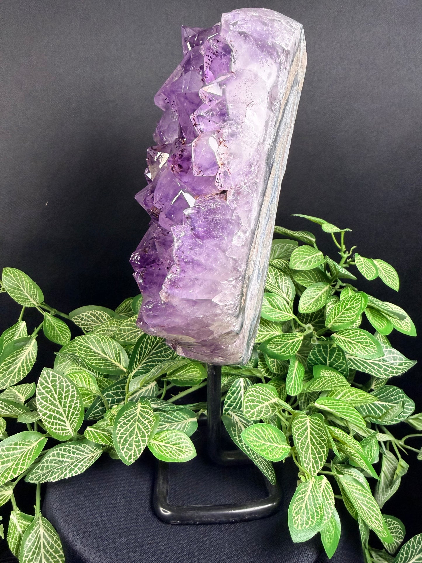 Amethyst on custom stand